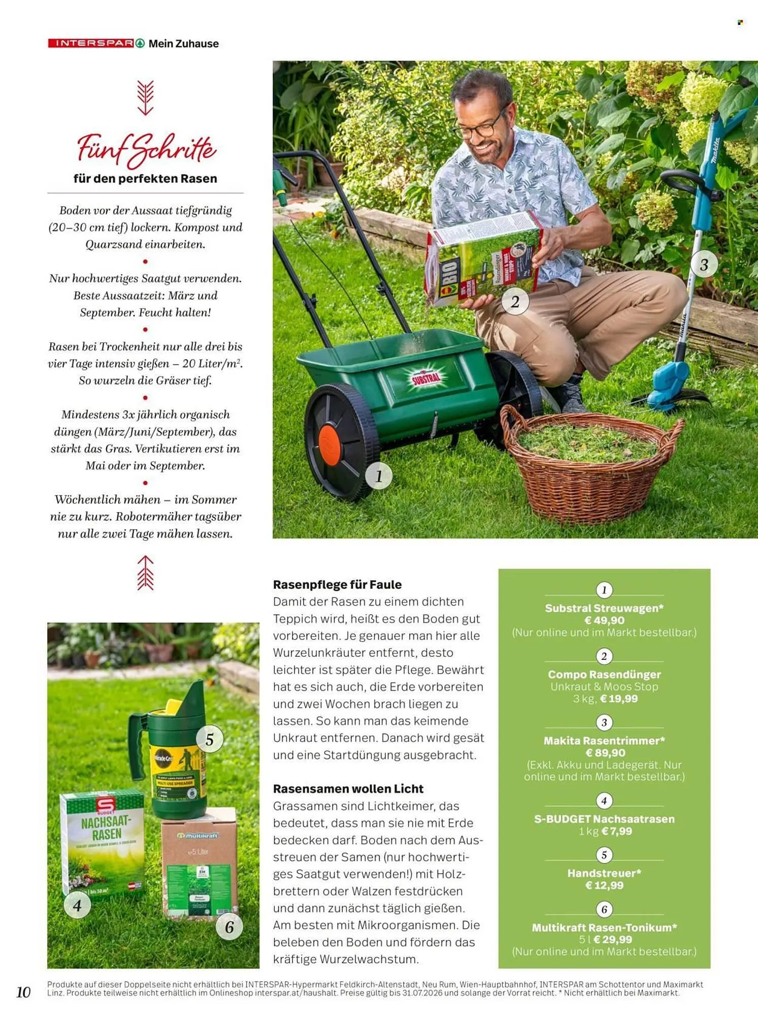 Interspar Flugblatt von 7. April bis 31. Juli 2026 - Flugblätt seite 10