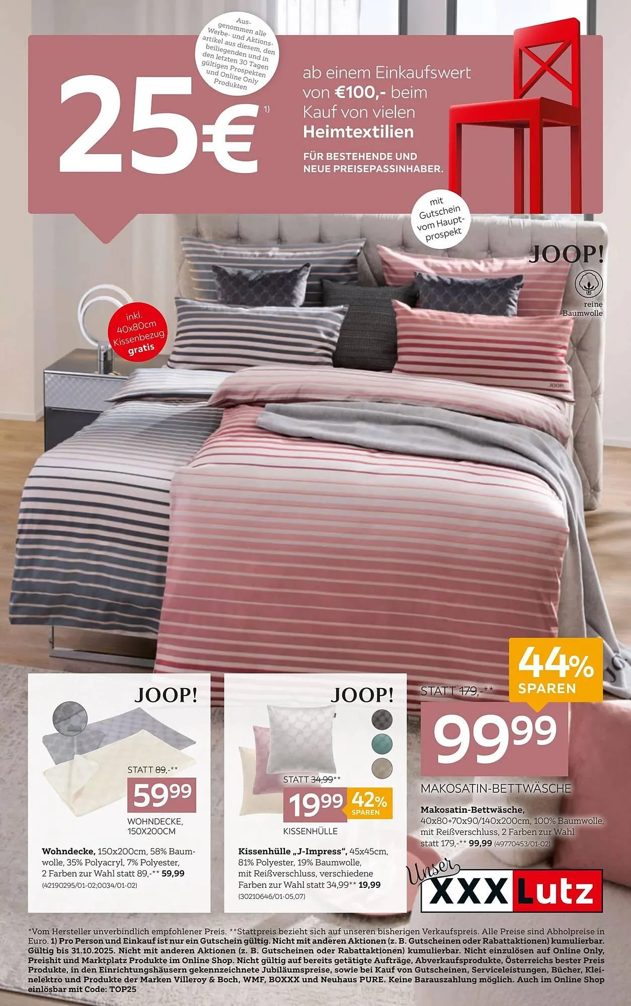 XXXLutz Prospekt von 28. Oktober bis 11. November 2025 - Flugblätt seite  1