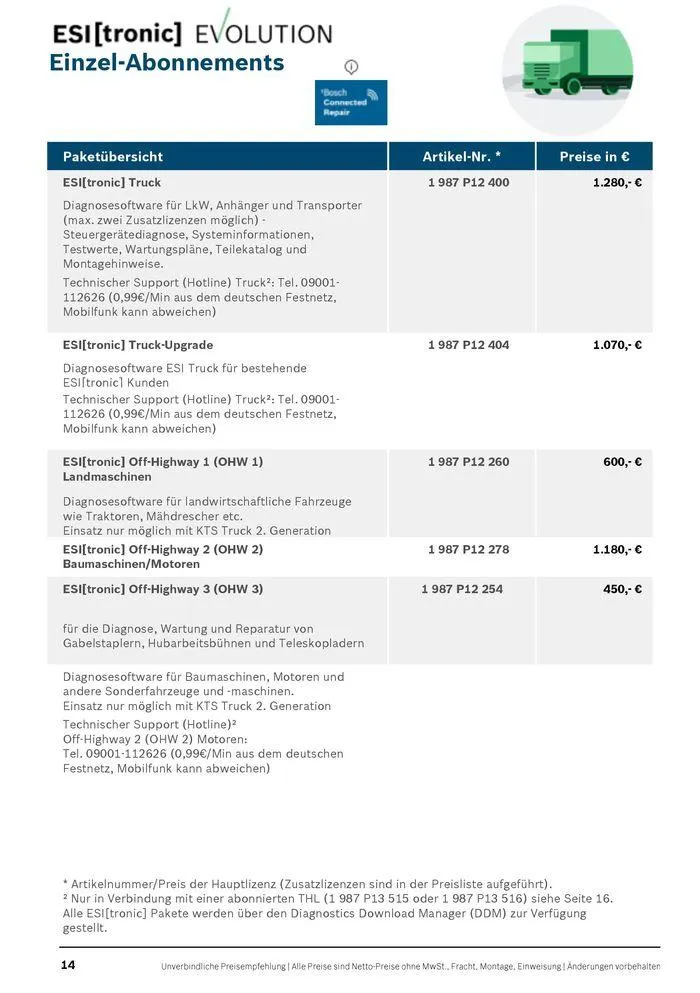 Werkstattausrüstung von Bosch von 21. Mai bis 31. Dezember 2024 - Flugblätt seite 14