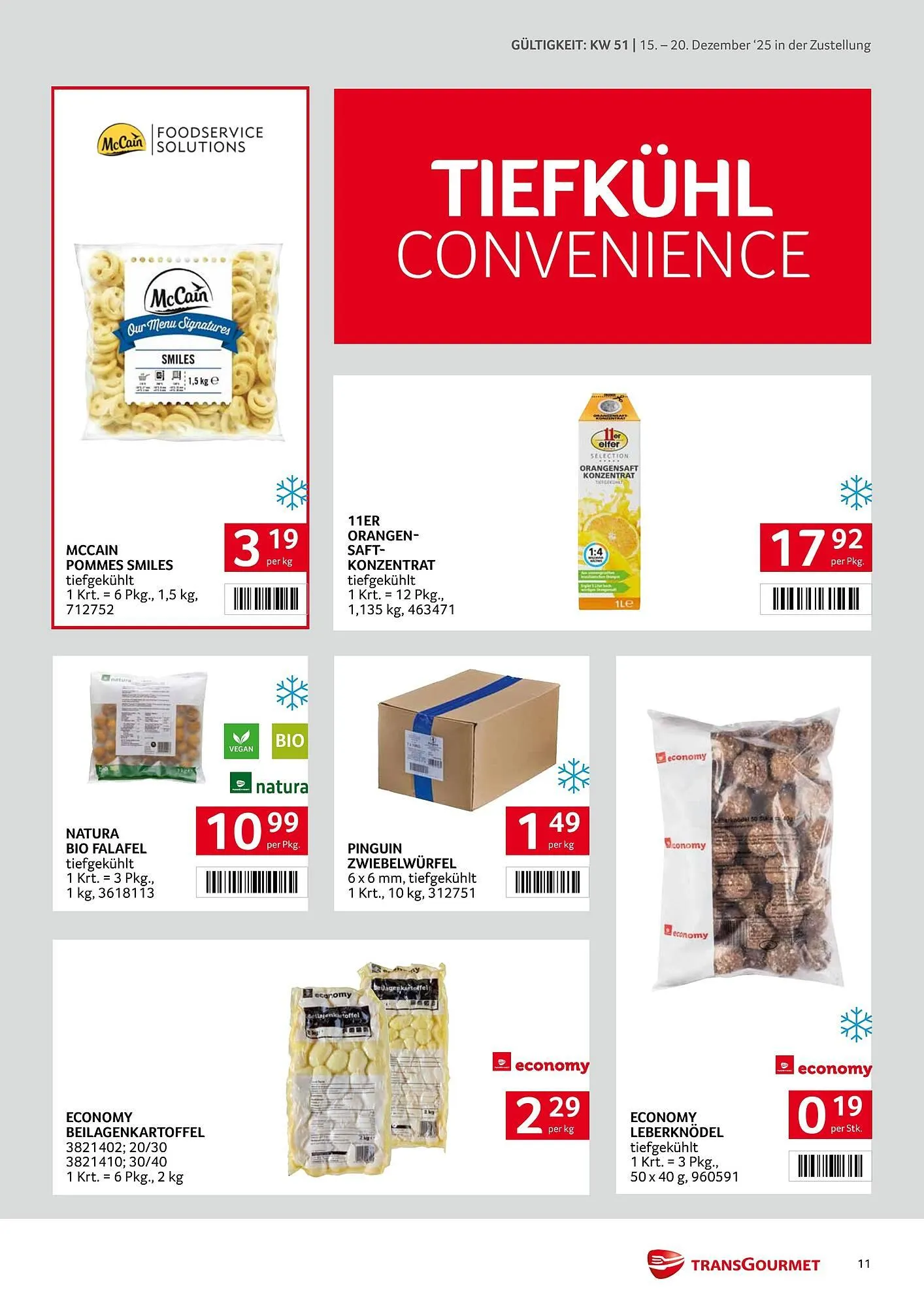 Transgourmet Flugblatt von 15. Dezember bis 20. Dezember 2025 - Flugblätt seite  11