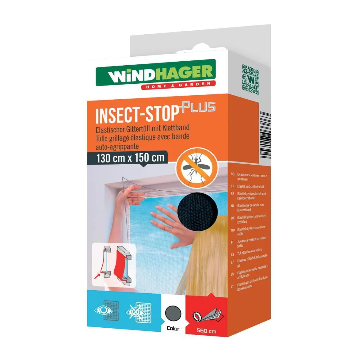 Fliegengitter Elastic anthrazit 130x150cm