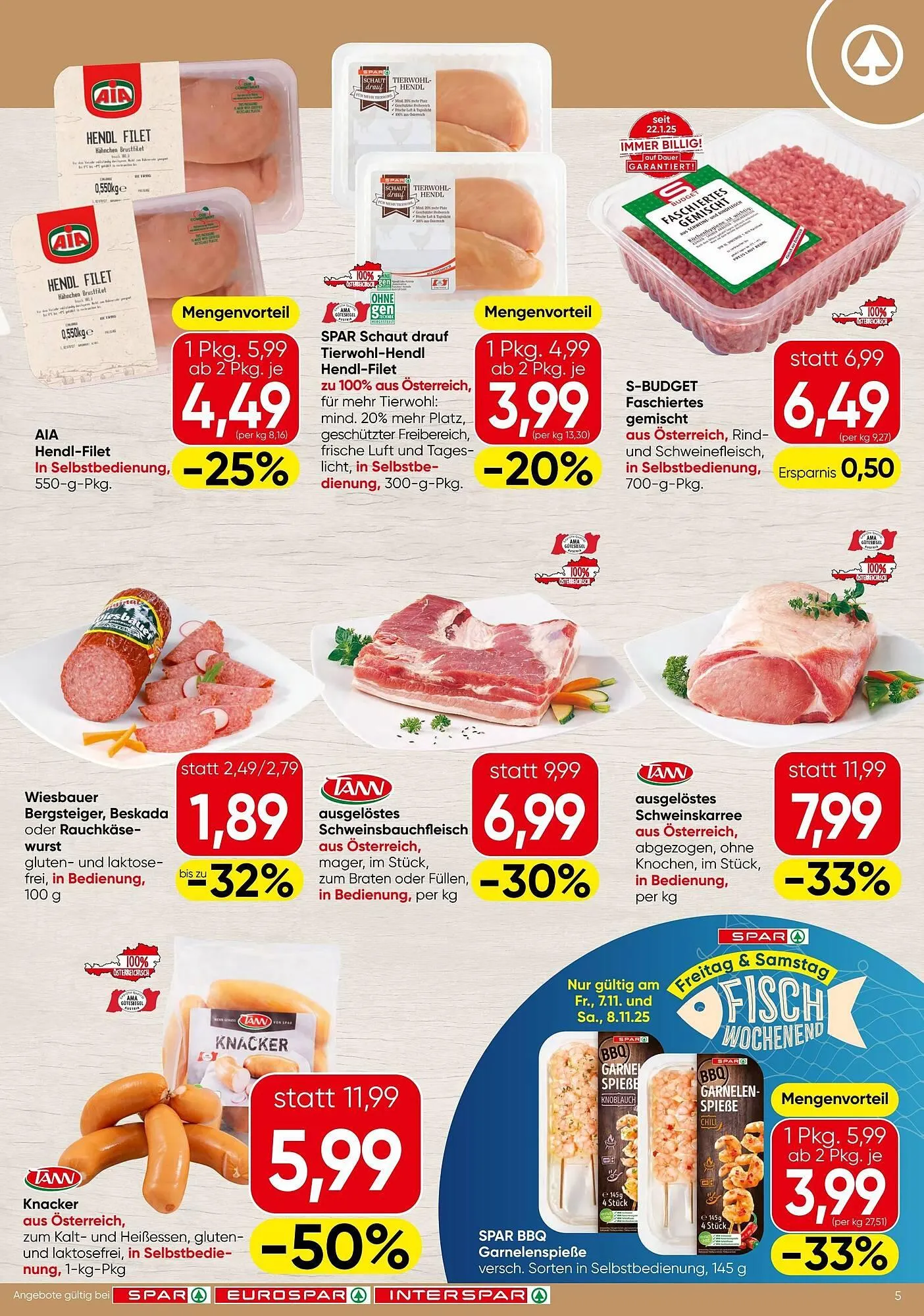 Spar Flugblatt von 6. November bis 19. November 2025 - Flugblätt seite  5