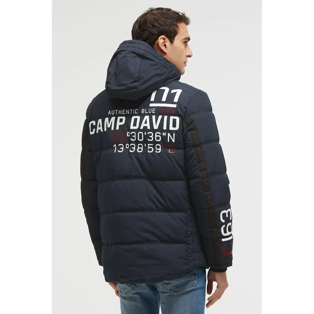 CAMP DAVID Winterjacke mit Kapuze mit Innentaschen