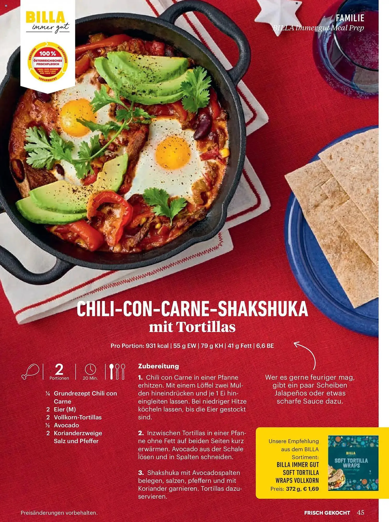 Billa Flugblatt von 1. Dezember bis 31. Dezember 2025 - Flugblätt seite  45