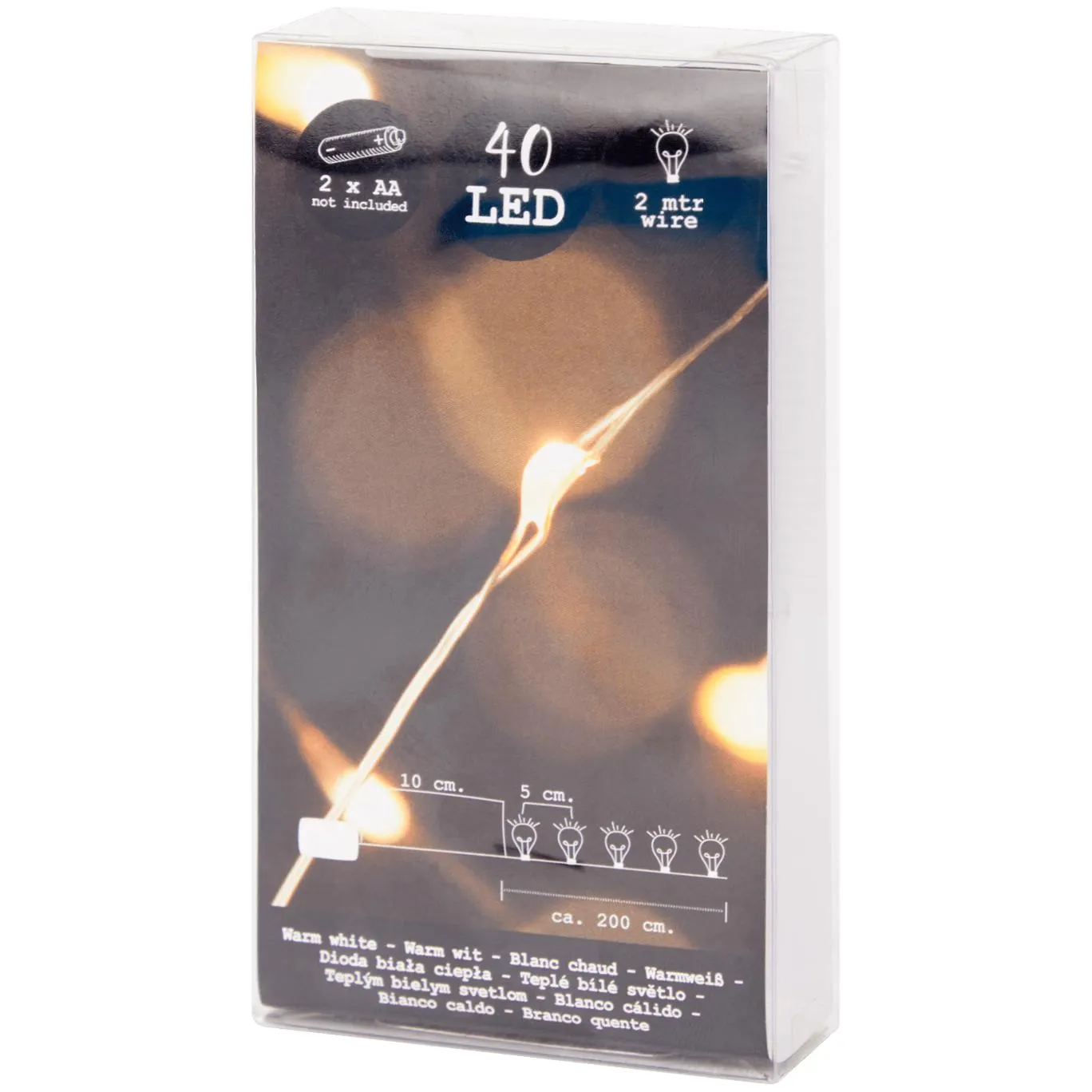 Ghirlanda luminosa bianco-calda