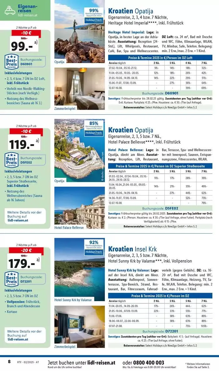 Aktuelle Reiseprospekte Themenprospekt Februar von 12. Februar bis 15. März 2025 - Flugblätt seite  8