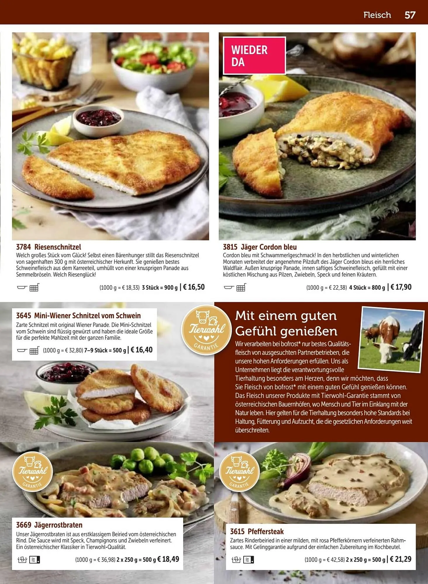 Bofrost Flugblatt von 25. September bis 29. Februar 2024 - Flugblätt seite  57