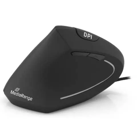 Maus optisch schwarz Linkshänder MEDIARANGE MROS231