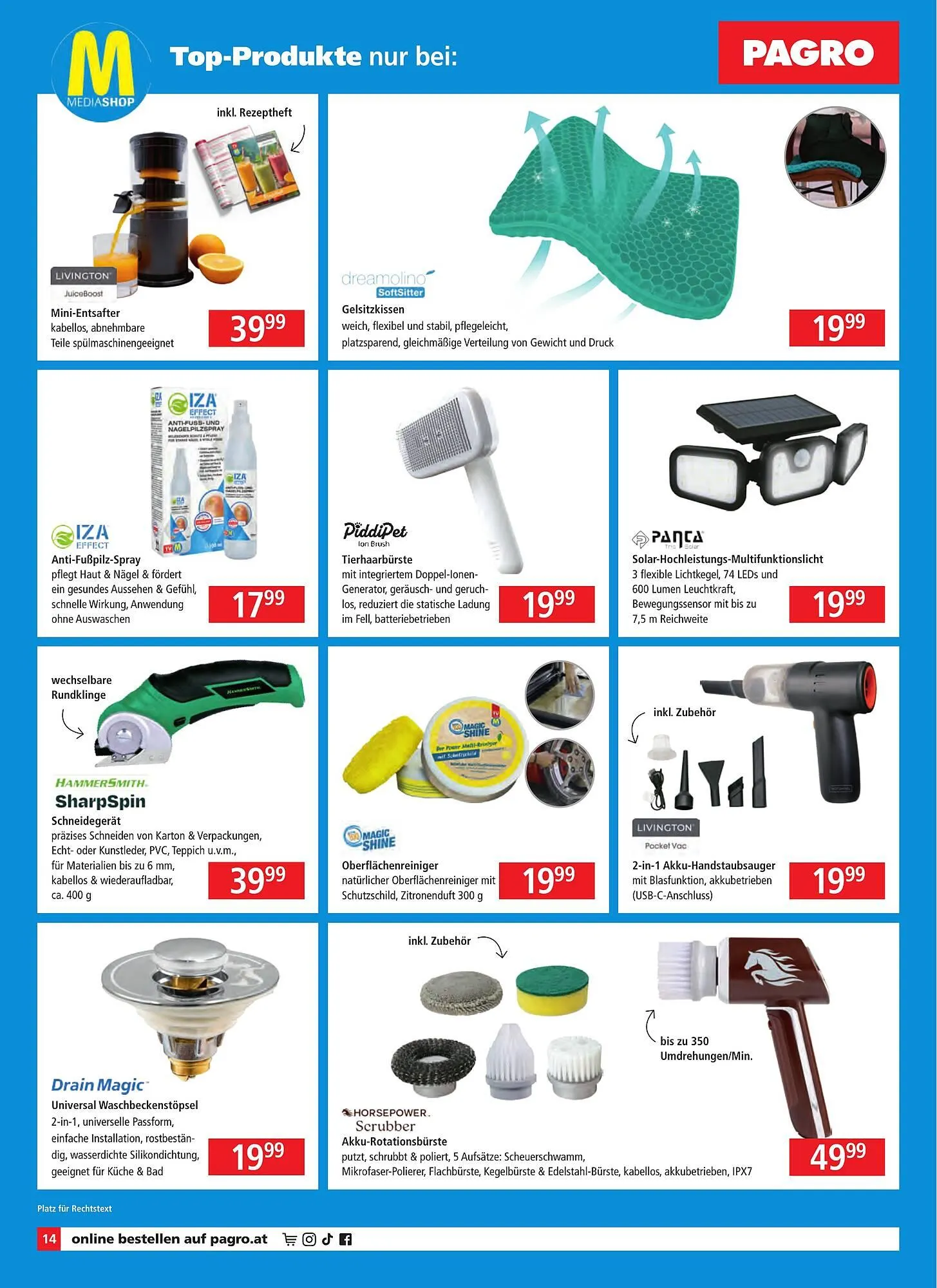 Pagro Diskont Flugblatt von 8. Jänner bis 14. Jänner 2026 - Flugblätt seite  14