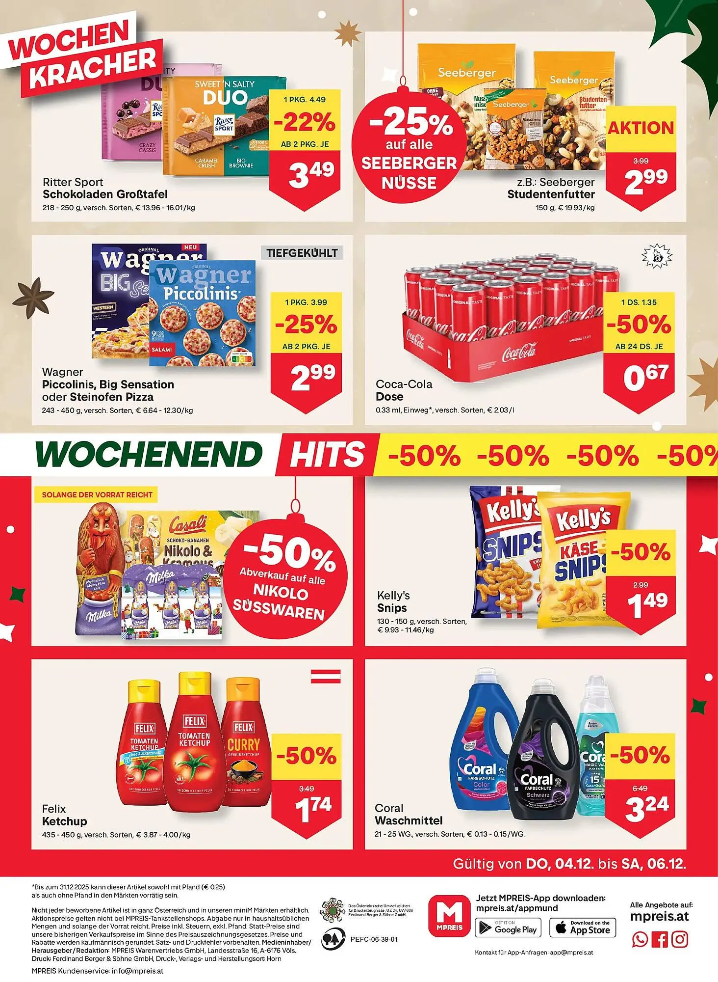 MPreis Flugblatt von 4. Dezember bis 10. Dezember 2025 - Flugblätt seite  12