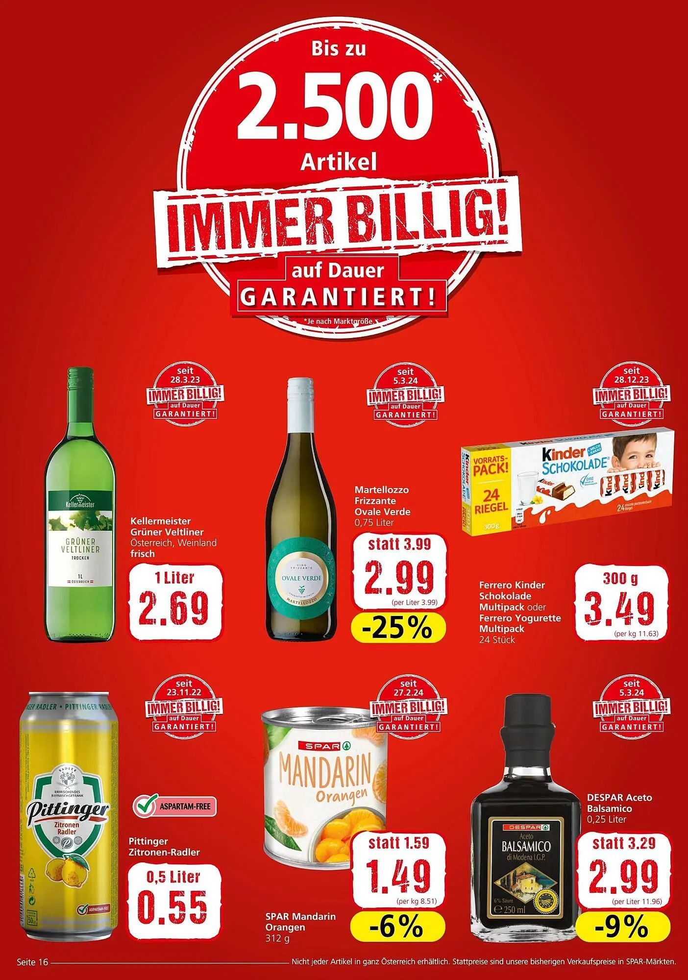 Spar Flugblatt von 17. April bis 30. April 2024 - Flugblätt seite  16