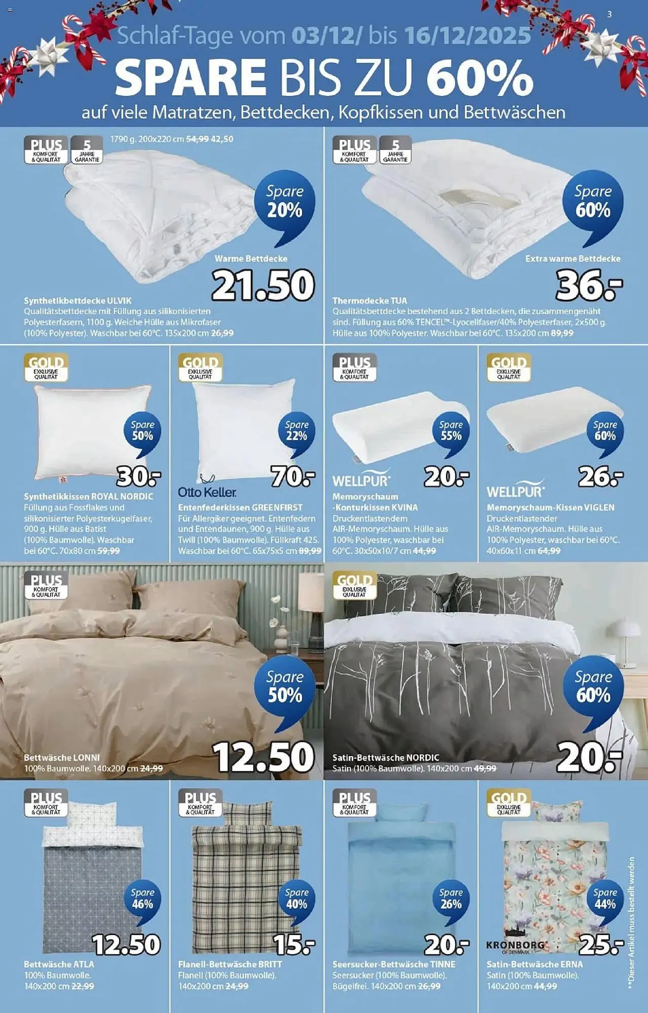 JYSK Flugblatt von 1. Dezember bis 6. Jänner 2026 - Flugblätt seite  3