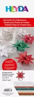 Papierstreifen-Set Fröbelsterne, 96 Streifen