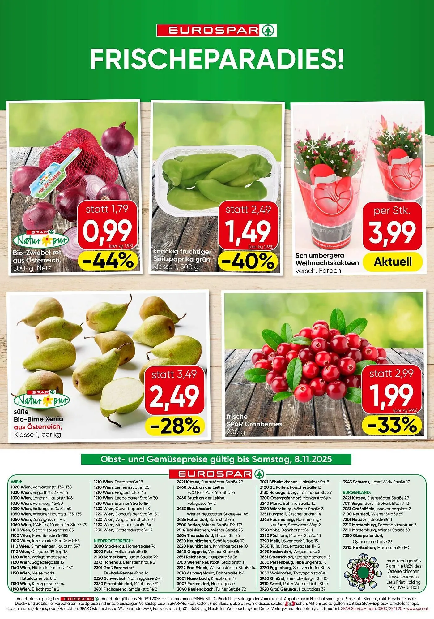 Eurospar Flugblatt von 6. November bis 19. November 2025 - Flugblätt seite 16