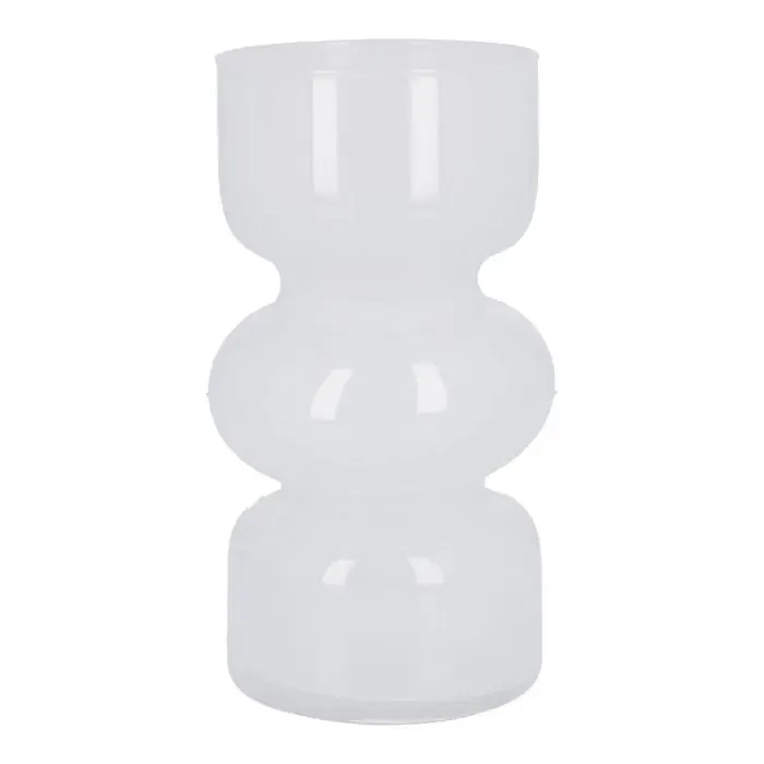 Glas-Vase Ringe, Ring/weiß, 20 cm
