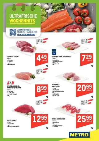 METRO Flugblatt Food - Ultrafrische von 28. September bis 3. Oktober 2026 - Flugblätt seite  1