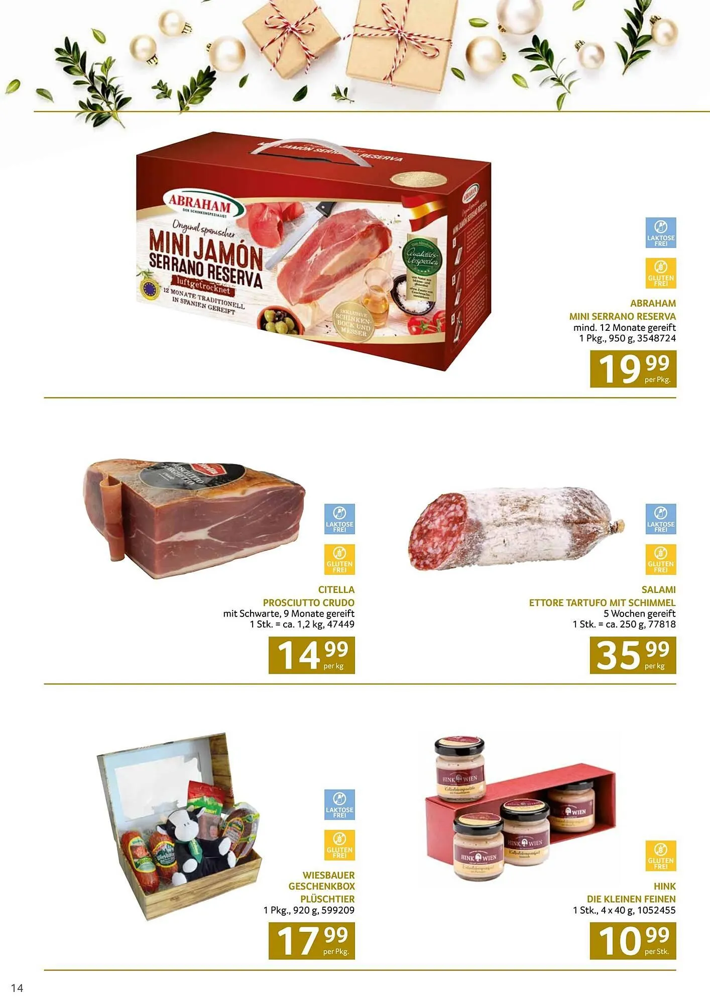 Transgourmet Flugblatt von 13. Oktober bis 25. Dezember 2024 - Flugblätt seite 14