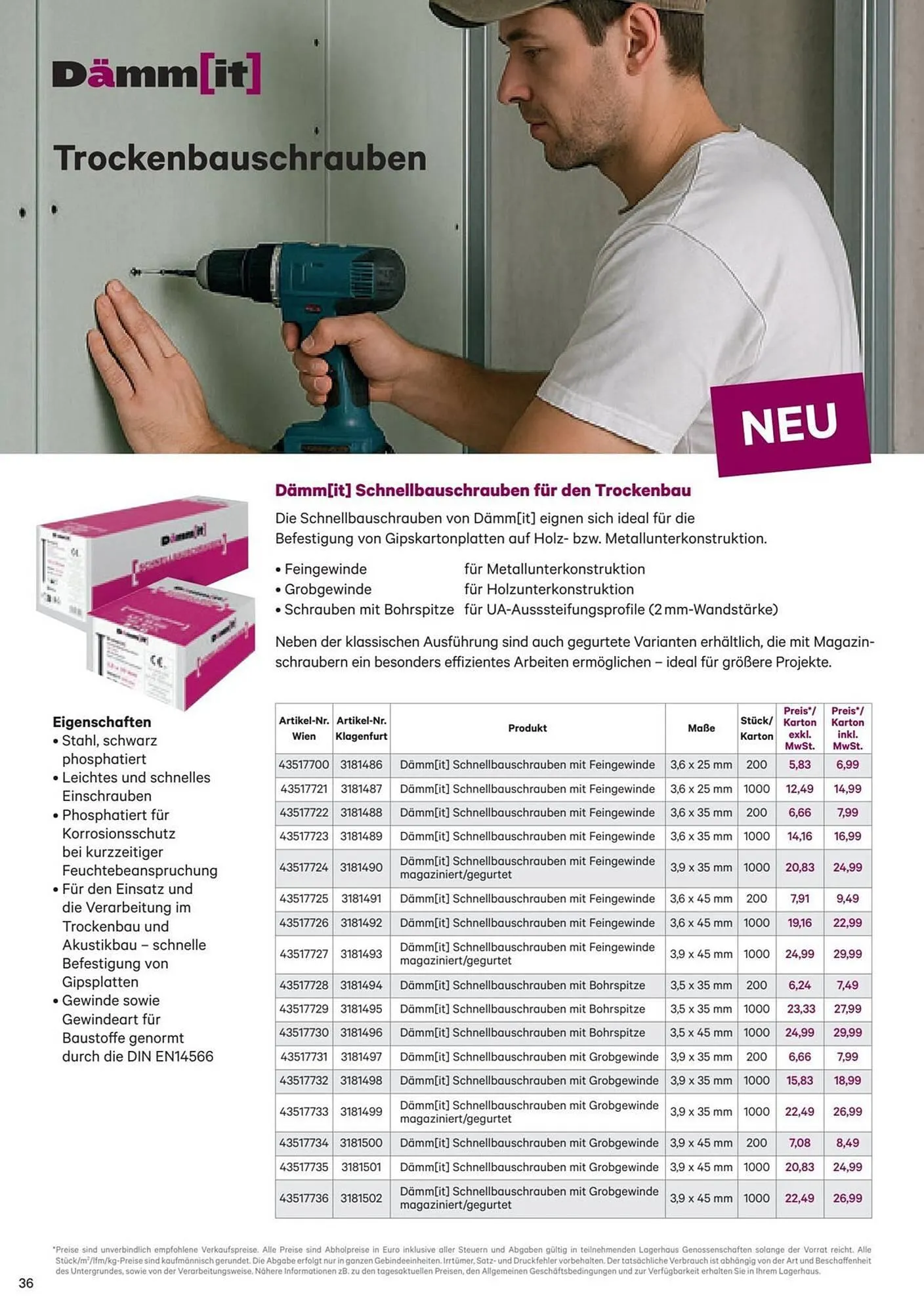 Lagerhaus Flugblatt von 1. Jänner bis 31. Dezember 2026 - Flugblätt seite 36