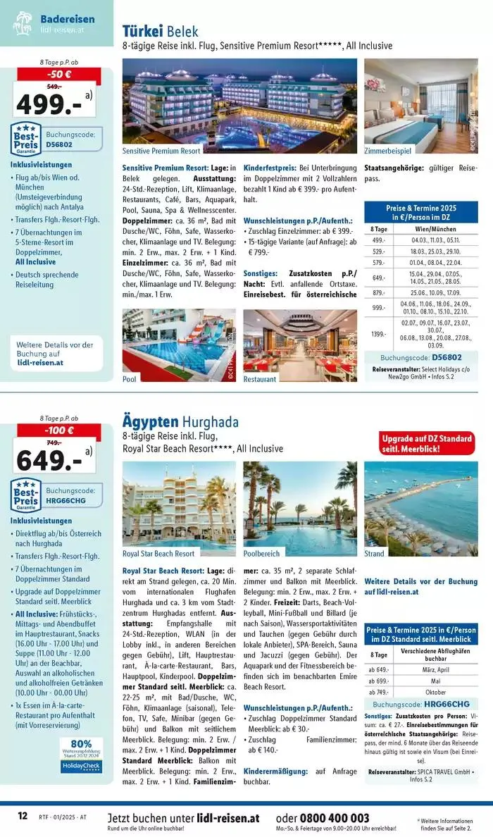 Aktuelle Reiseprospekte Themenprospekt Jänner von 14. Jänner bis 15. Februar 2025 - Flugblätt seite  12