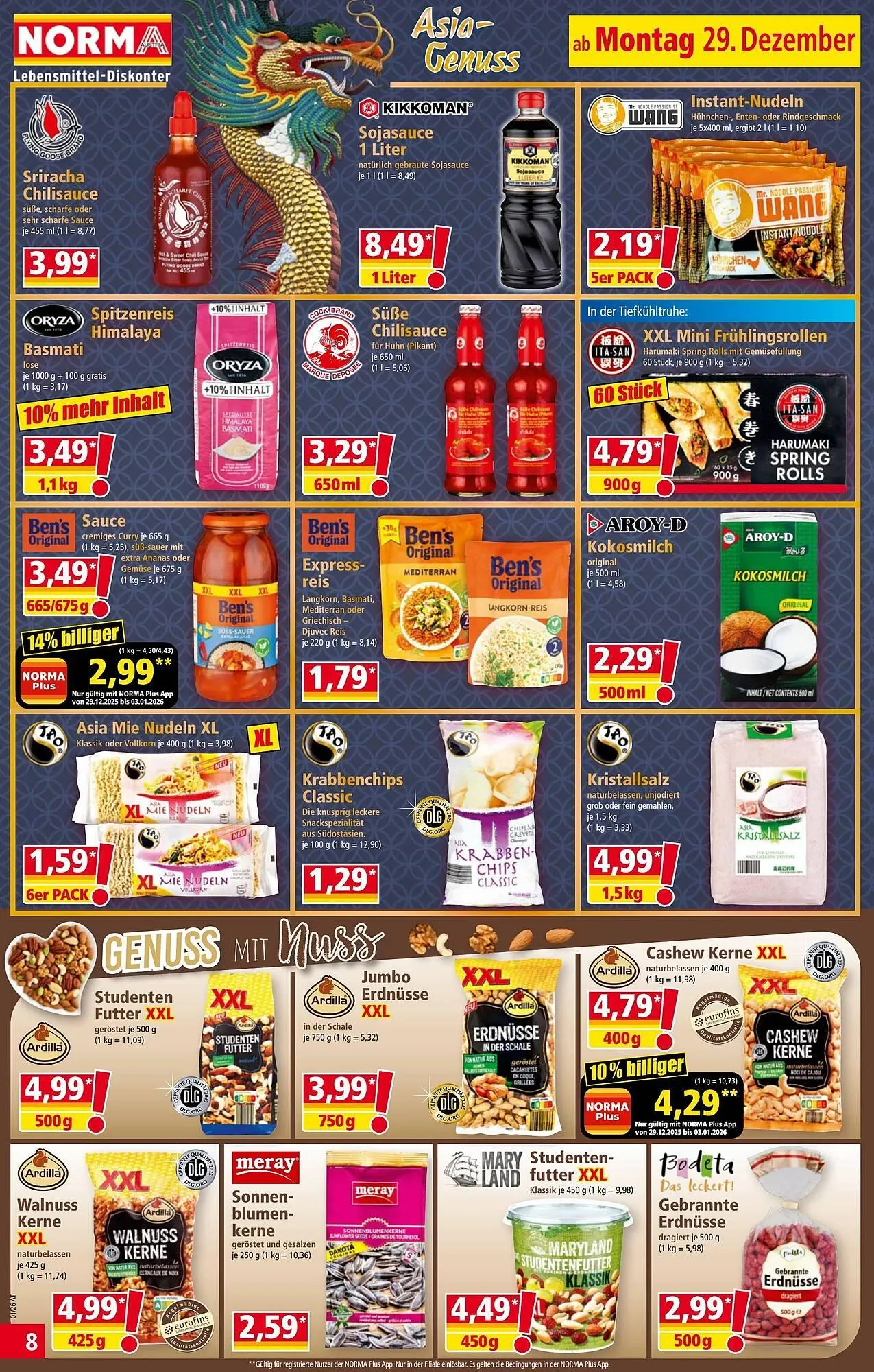Norma Prospekt von 29. Dezember bis 4. Jänner 2026 - Flugblätt seite  8