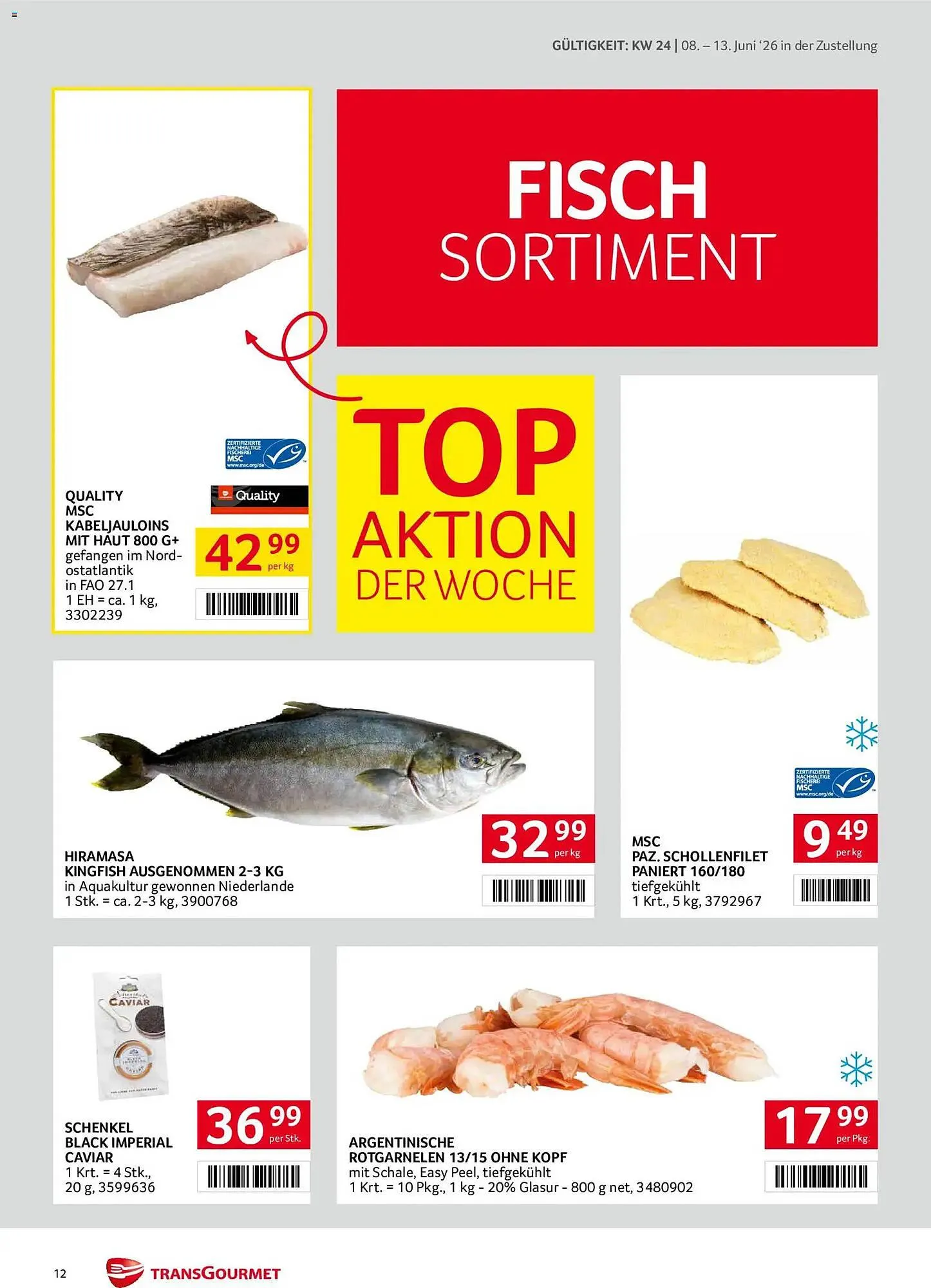 Transgourmet Flugblatt von 8. Juni bis 13. Juni 2026 - Flugblätt seite 12