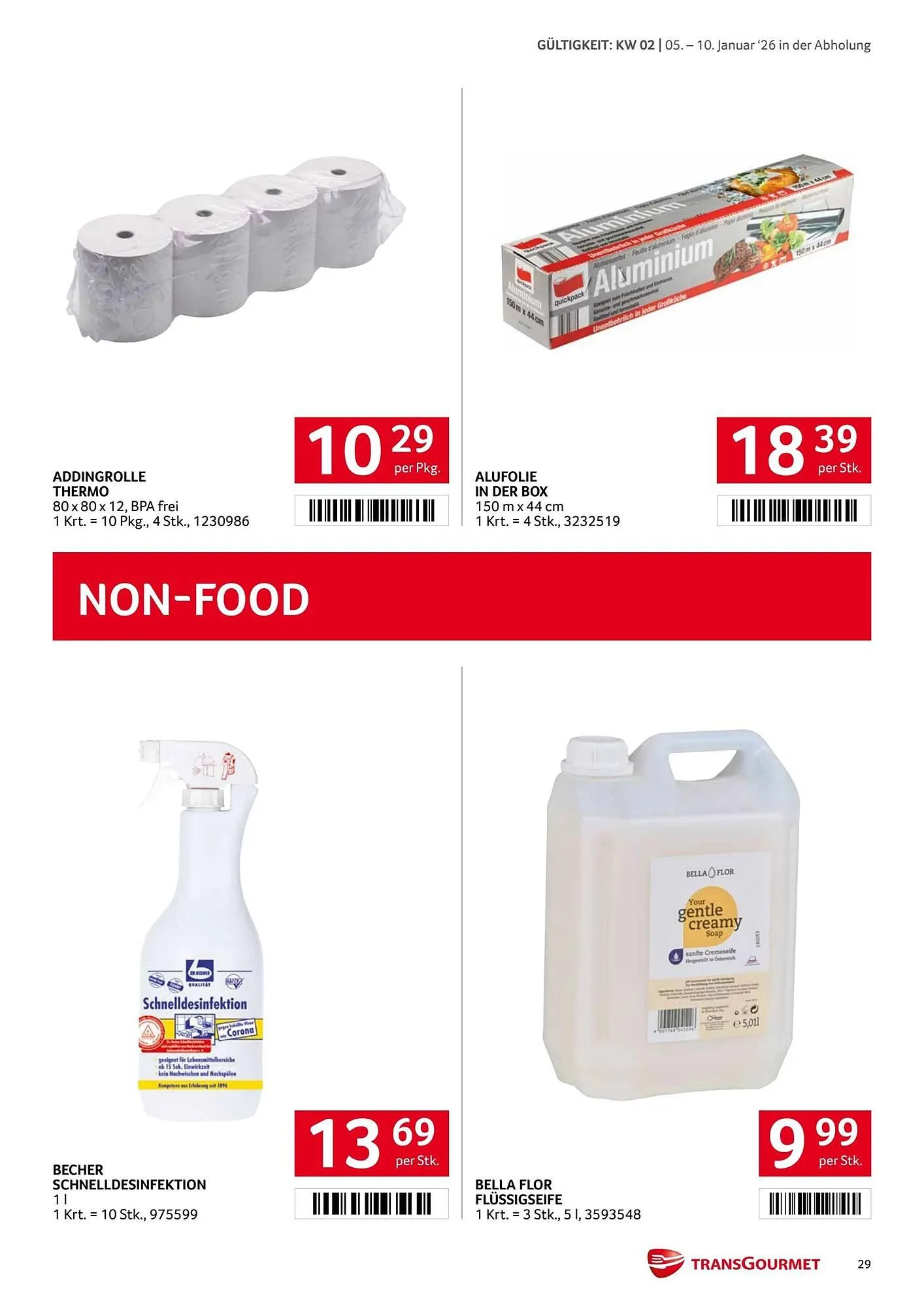 Transgourmet Flugblatt von 5. Jänner bis 10. Jänner 2026 - Flugblätt seite  28