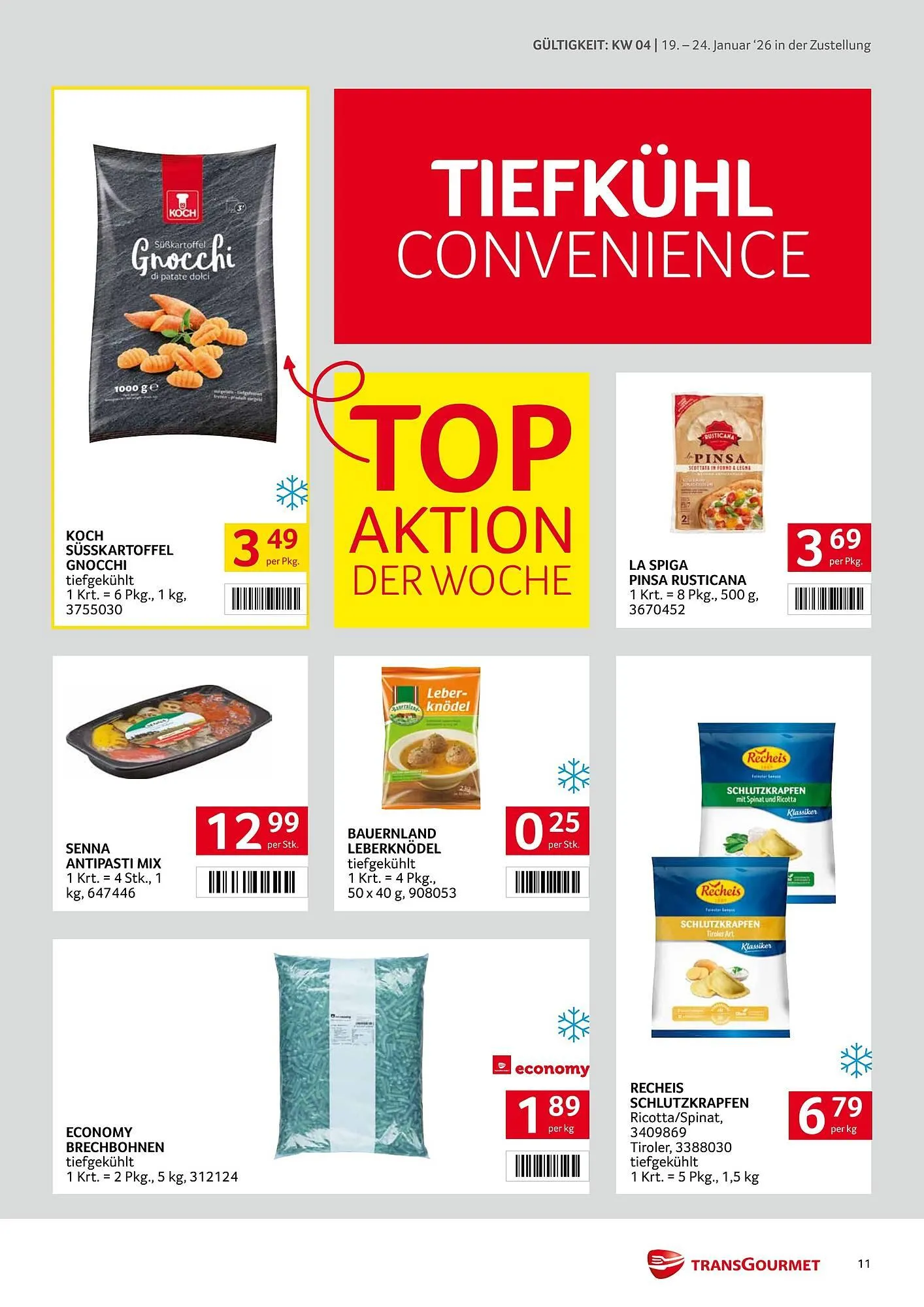 Transgourmet Flugblatt von 19. Jänner bis 24. Jänner 2026 - Flugblätt seite  11