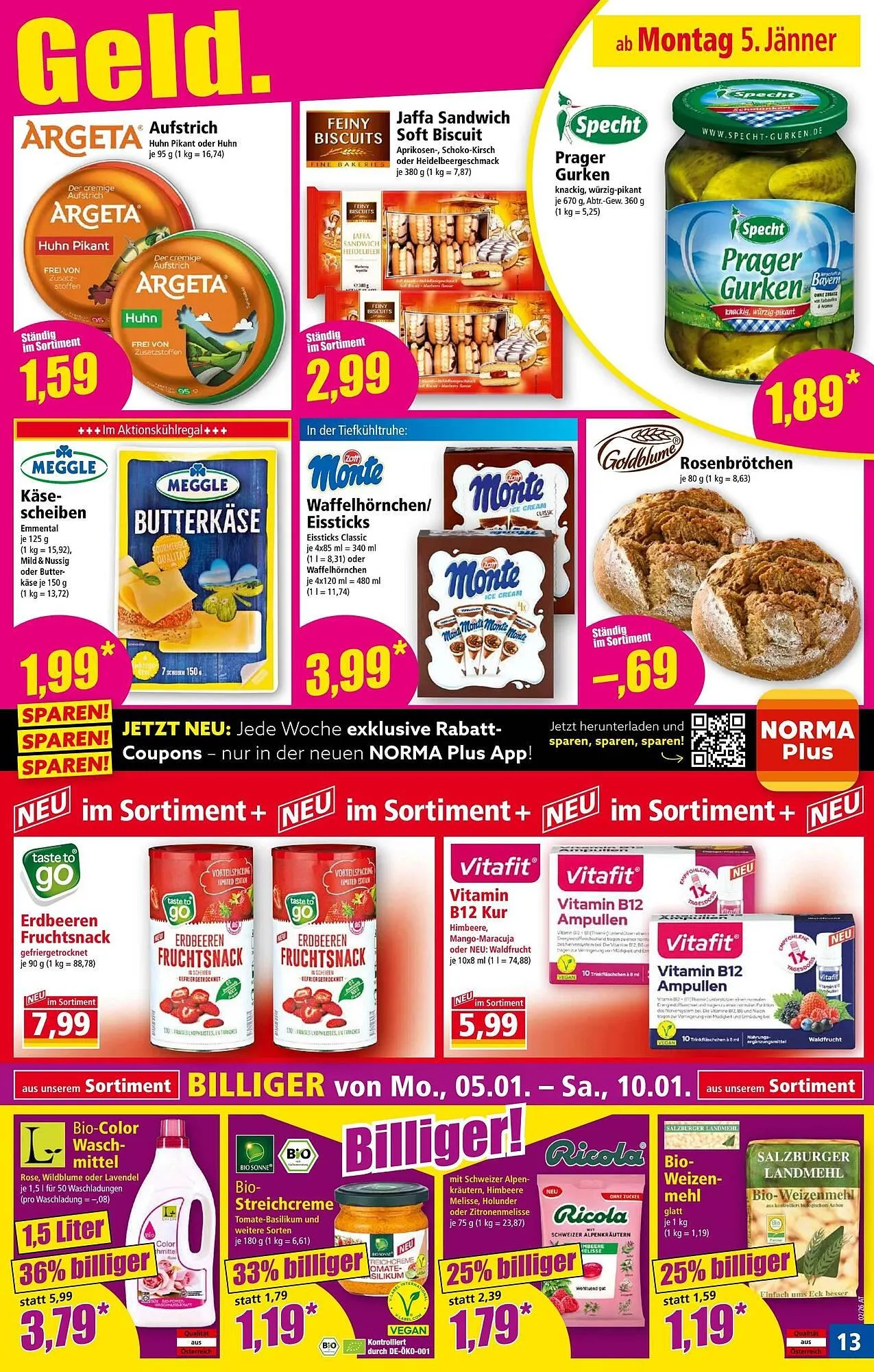 Norma Prospekt von 5. Jänner bis 11. Jänner 2026 - Flugblätt seite  13