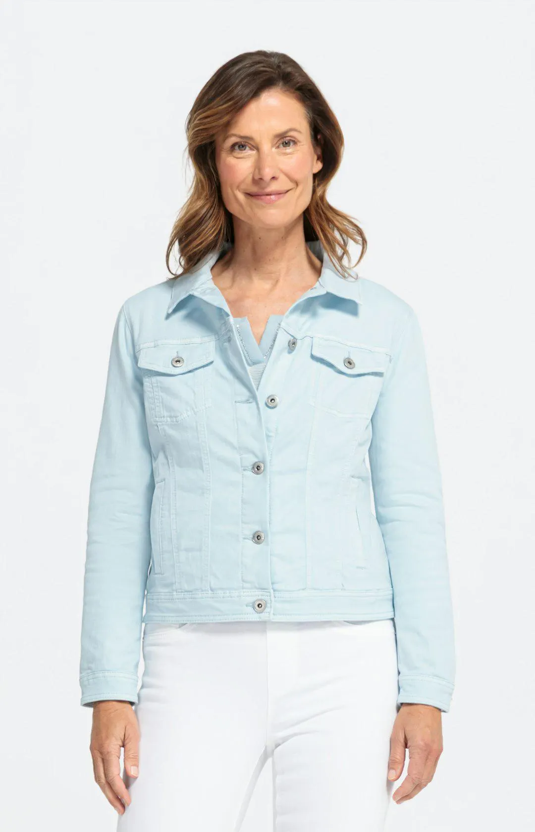 Jeansjacke aus leichtem Stretch-Denim