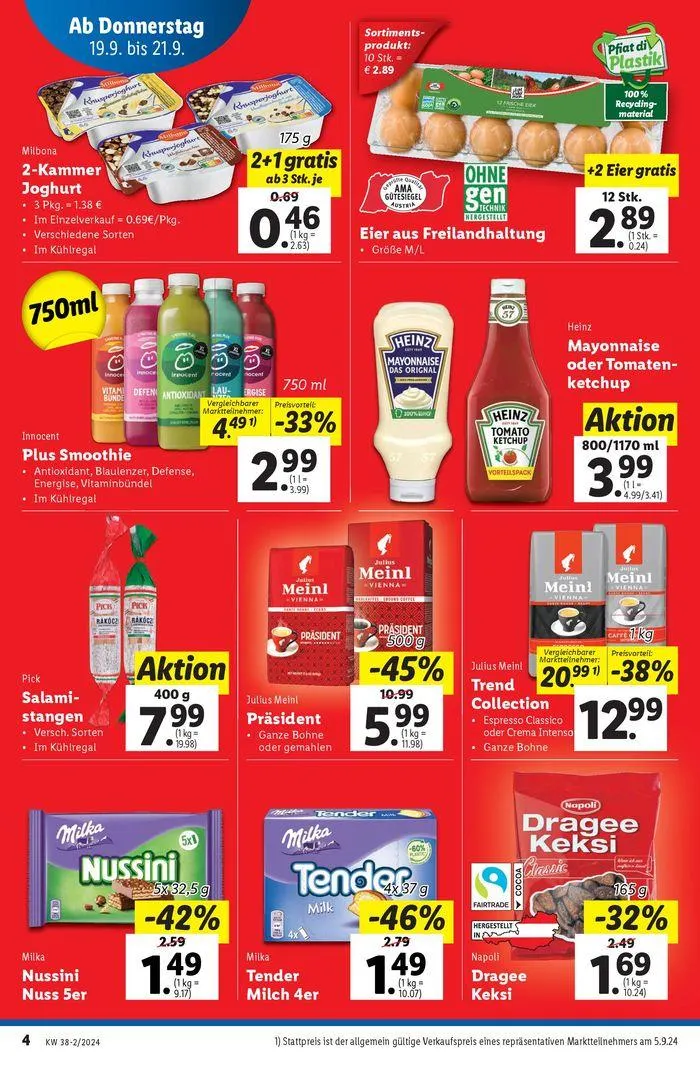 Aktuelle Flugblätter Ab Donnerstag, 19.9. von 19. September bis 25. September 2024 - Flugblätt seite 4