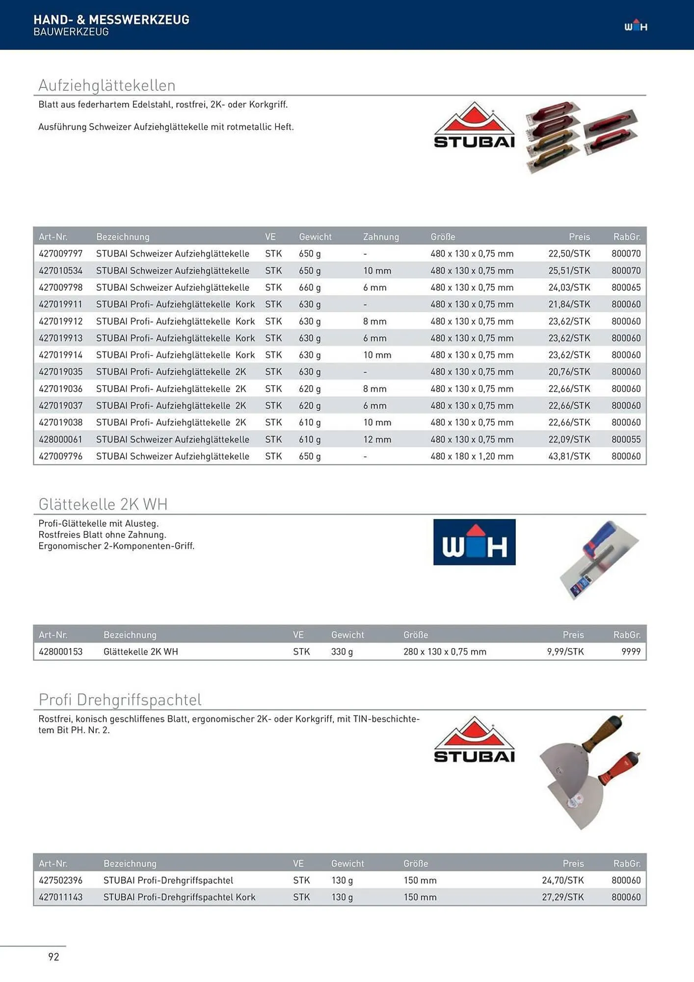Würth Flugblatt von 22. Februar bis 31. Dezember 2024 - Flugblätt seite 92