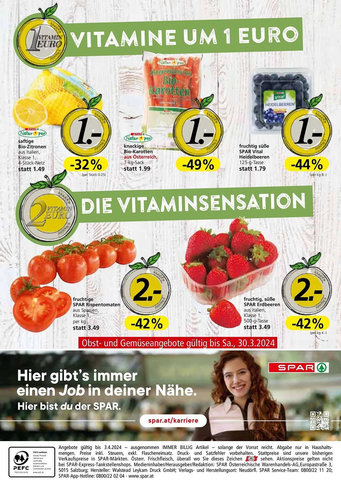 Spar Flugblatt von 26. März bis 3. April 2024 - Flugblätt seite  20