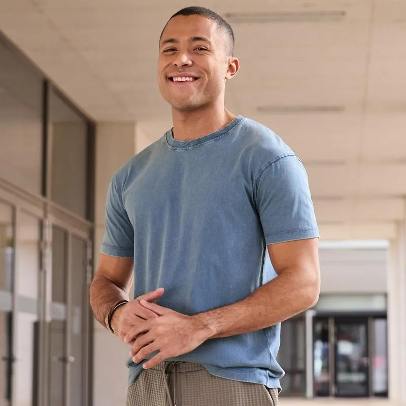 Herren-T-Shirt mit Denim-Waschung