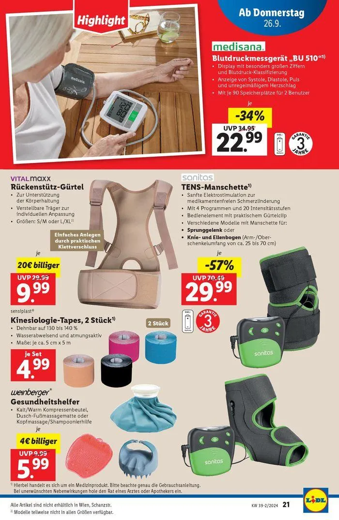 Aktuelle Flugblätter Ab Donnerstag, 26.9. von 26. September bis 2. Oktober 2024 - Flugblätt seite  21