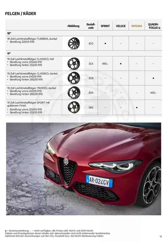 Alfa Romeo Giulia von 20. Februar bis 20. Februar 2026 - Flugblätt seite  13