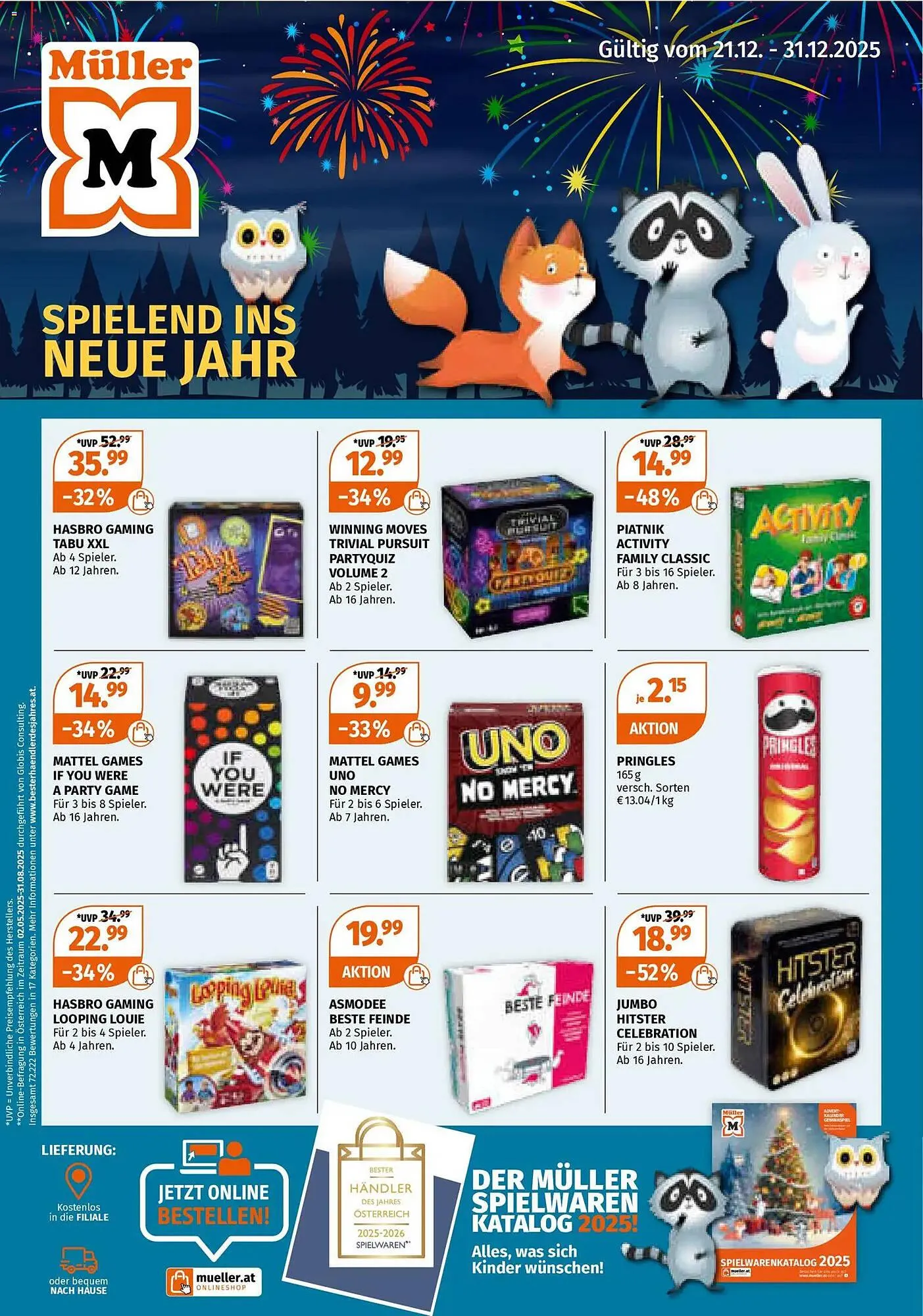 Müller Flugblatt von 21. Dezember bis 31. Dezember 2025 - Flugblätt seite  1