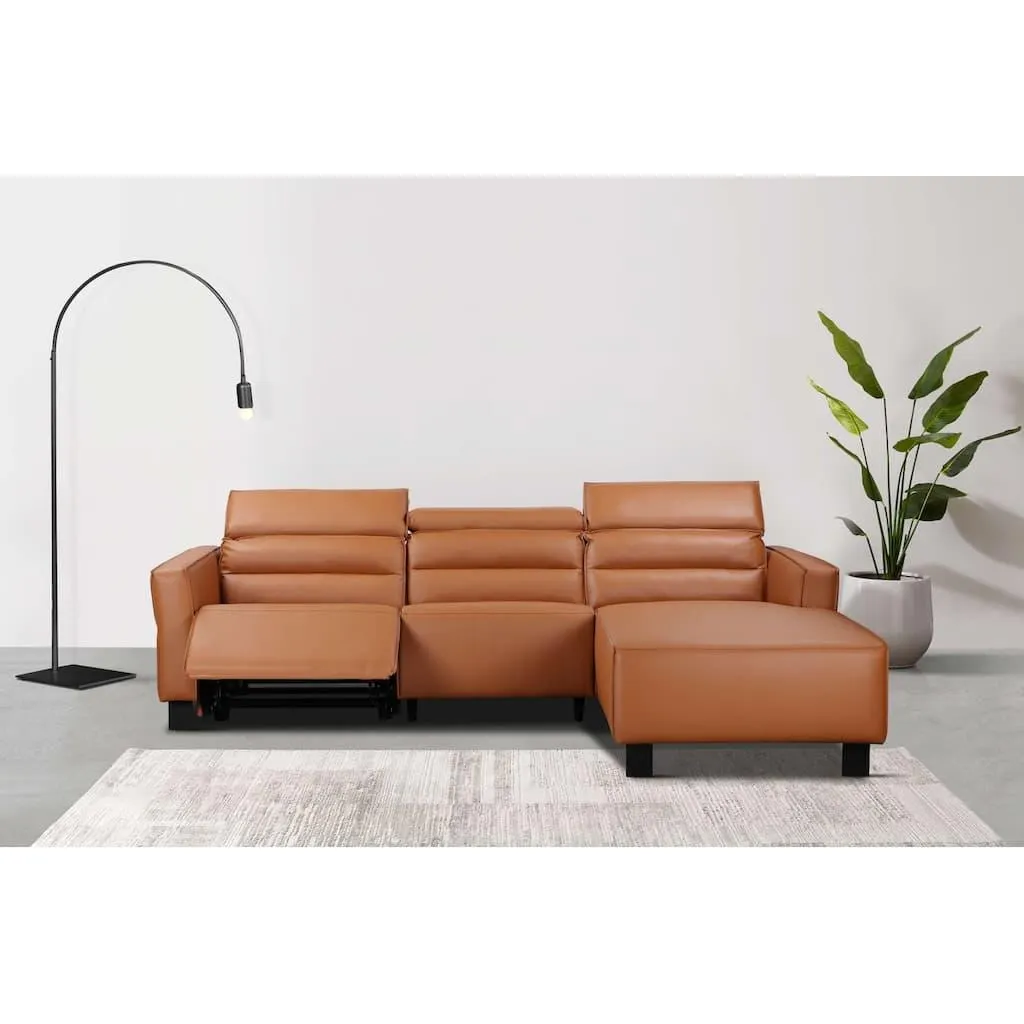 Home affaire Ecksofa »Carpari, L-Form, 263 cm, manuelle o. elektrische Relaxfunktion,« USB A/C und Kopfteilverstellung