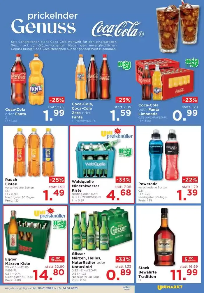 Unimarkt flugblatt von 8. Jänner bis 14. Jänner 2025 - Flugblätt seite  9