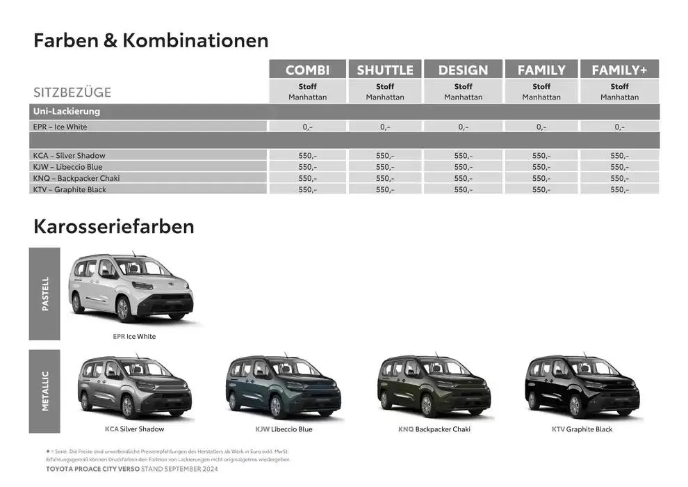 Toyota Proace City Verso & Proace City Verso Electric von 15. Oktober bis 15. Oktober 2025 - Flugblätt seite  11