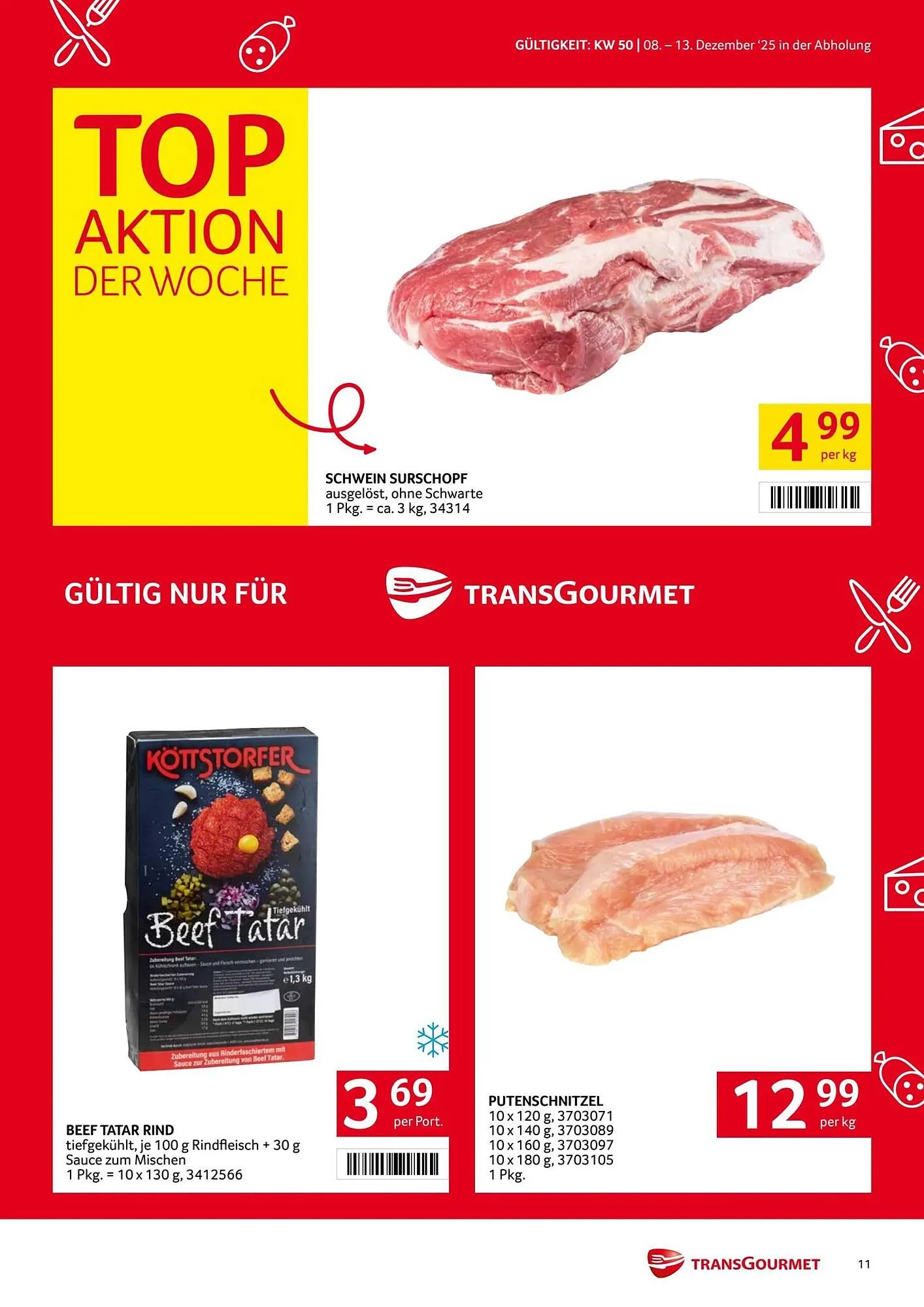 Transgourmet Flugblatt von 8. Dezember bis 14. Dezember 2025 - Flugblätt seite  11