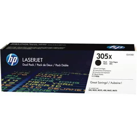 Lasertoner Nr.305X HY schwarz Doppelpack HP CE410XD