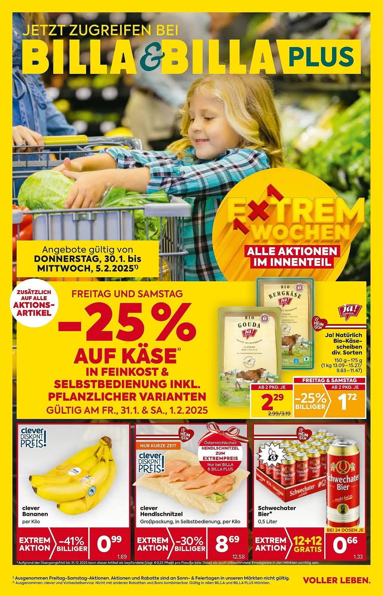 Billa Corso Flugblatt von 30. Jänner bis 5. Februar 2025 - Flugblätt seite  1