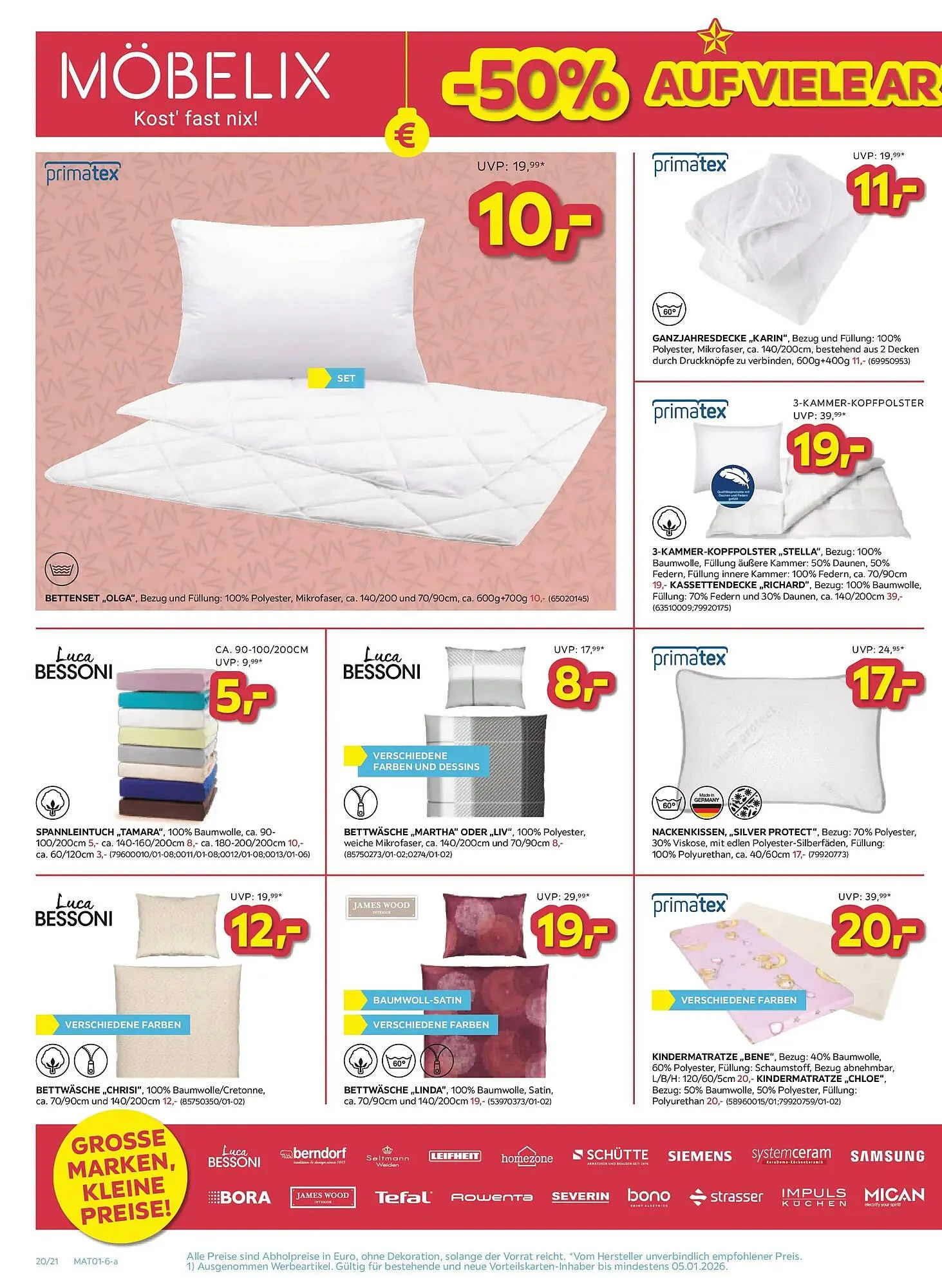 Möbelix Prospekt von 22. Dezember bis 5. Jänner 2026 - Flugblätt seite  20