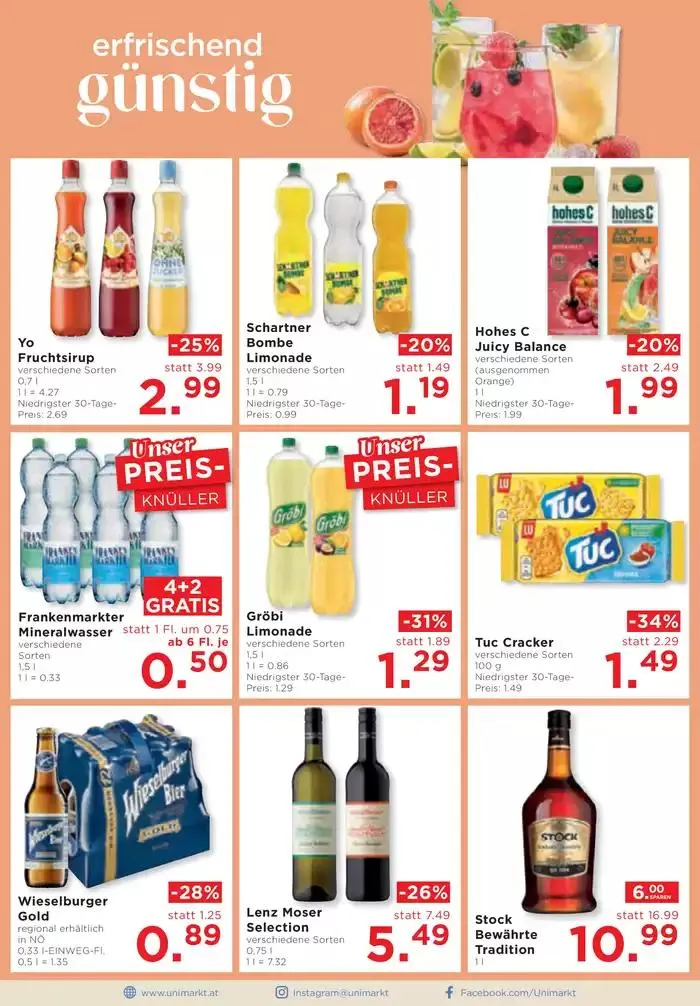 Unimarkt flugblatt von 2. Oktober bis 8. Oktober 2024 - Flugblätt seite 8
