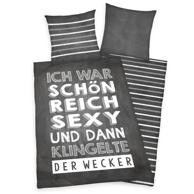 Herding Bettwäsche "Sprüche" 70 x 90 / 140 x 200 cm