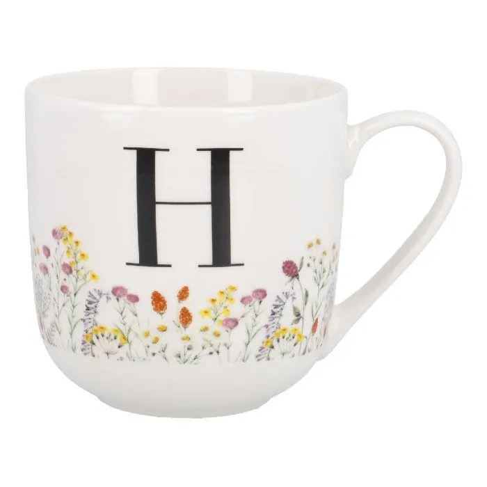 Becher Buchstabe/Flowers, H, 450 ml