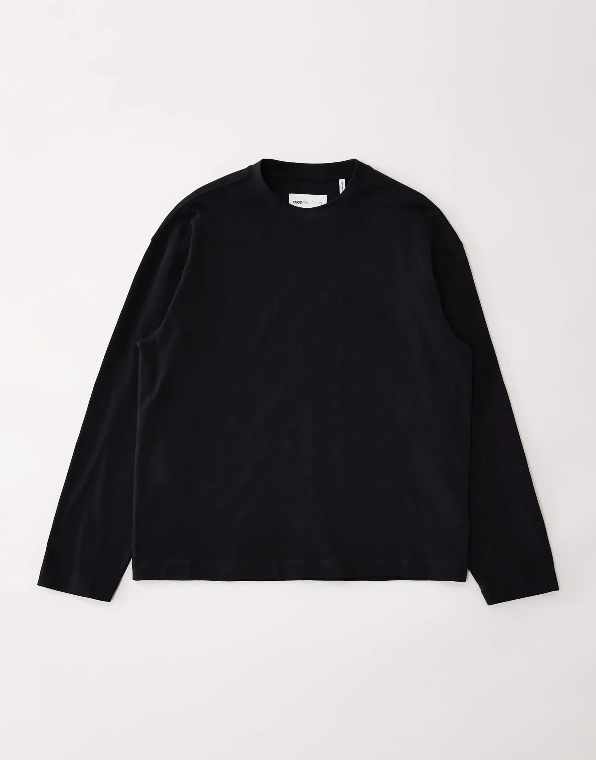 ASOS COLLECTIVE AC-T-253 super heavyweight oversized long sleeve t-shirt in black