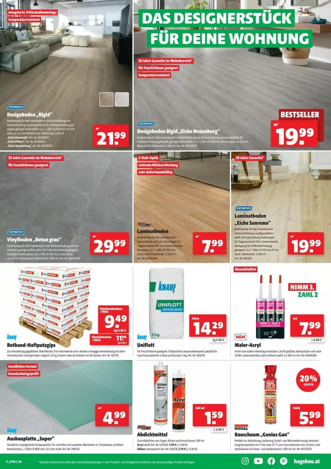 Hagebau Flugblatt von 28. Mai bis 31. Dezember 2023 - Flugblätt seite 11