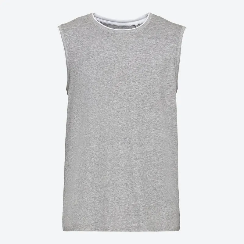 Herren-Muskelshirt in Melange-Optik