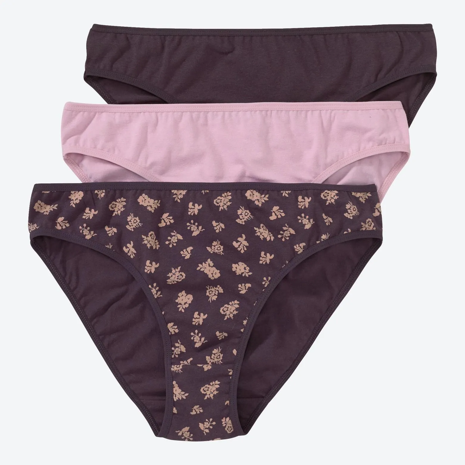 Damen-Minislip mit hohem Baumwollanteil, 3er-Pack